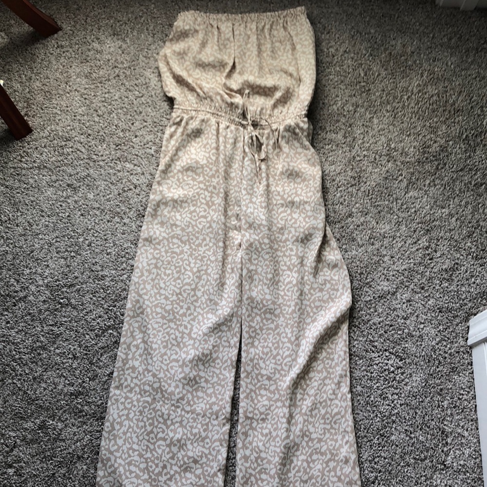 LOFT leopard jumpsuit